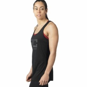 Podkoszulki Damskie Reebok Combat Tri Blend Czarne PL 74NIMQA